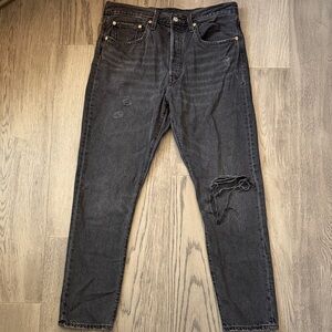 Levi’s 501 Skinny Distressed Black Jeans